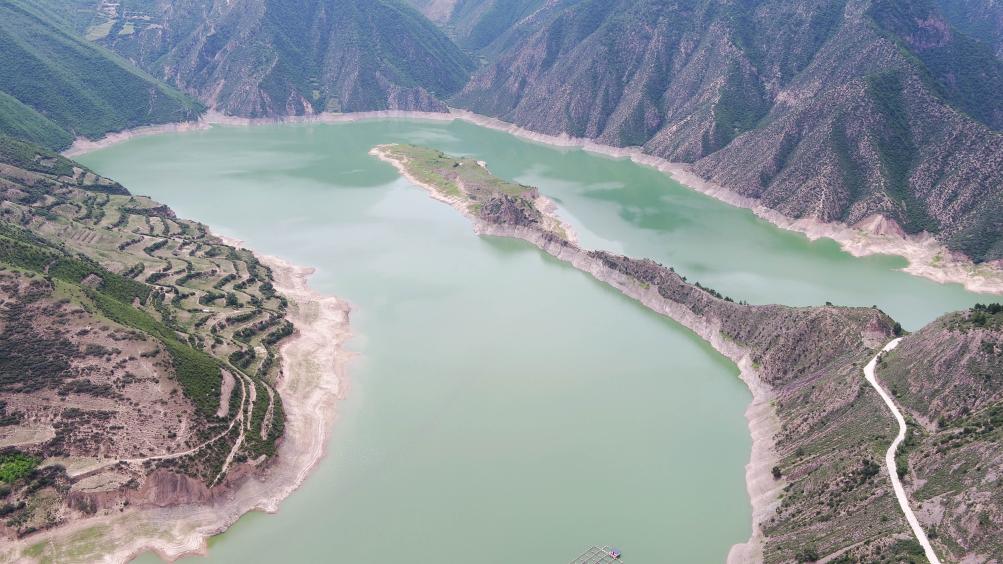 引洮供水工程取水口洮河九甸峽水庫,。（王克賢 攝）